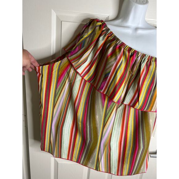 Rachel Roy Women's Off-Shoulder Ruffle Blouse Multicolor Stripe NEW ~ Size 3X - Picture 3 of 6